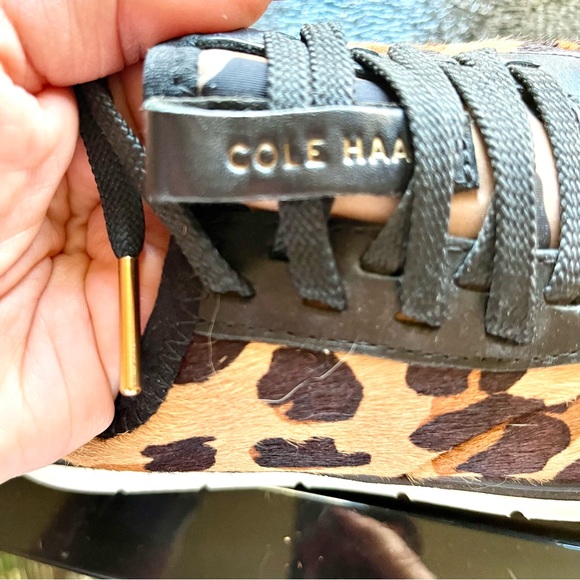 Cole Haan ZeroGran Calf Hair Leopard Women Sneakers size 7.5 - Picture 11 of 11
